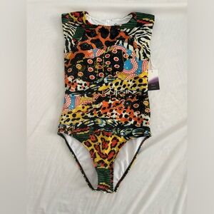 Averie Harlow Zip-Up One-Piece | Size M | Multicolored & patterned